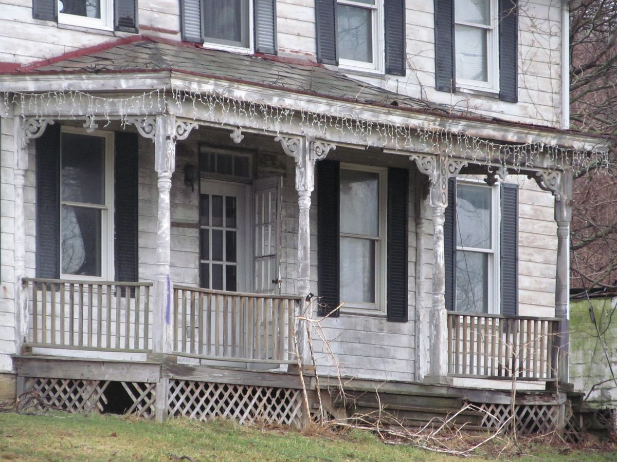 Front porch of an old farmhouse