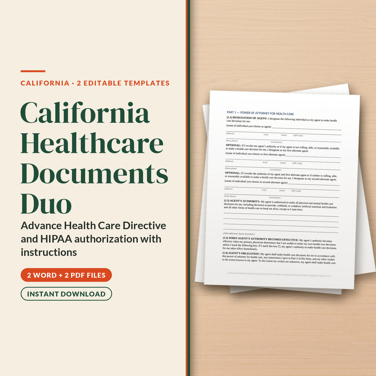 California Healthcare Documents Duo, cover page