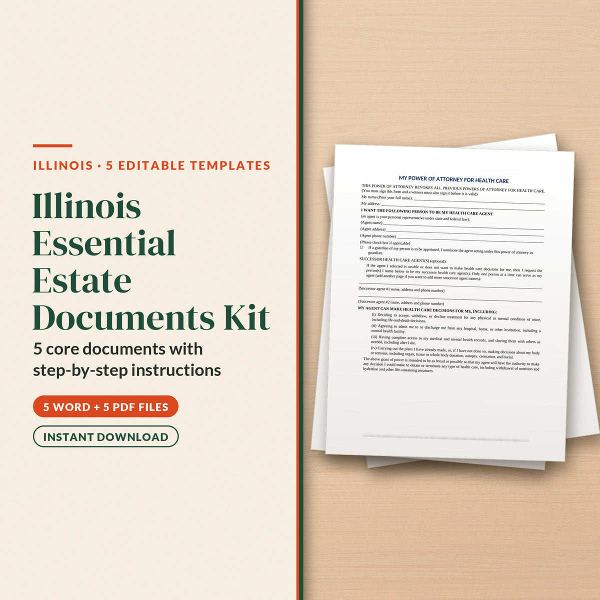 Illinois Essential Estate Documents Kit, cover page