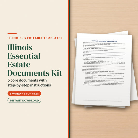 Illinois Essential Estate Documents Kit, cover page