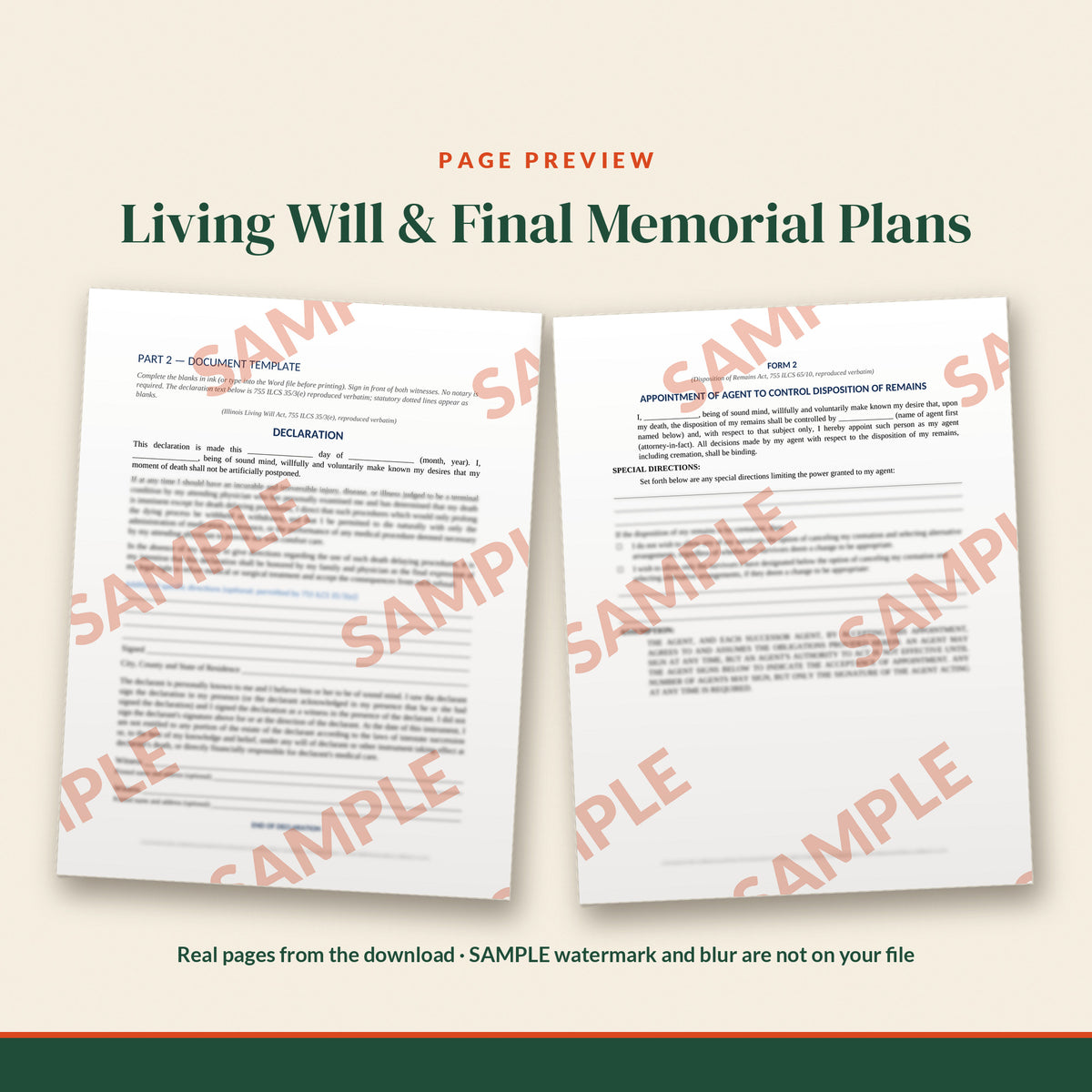 Illinois Essential Estate Documents Kit, document preview, page 2