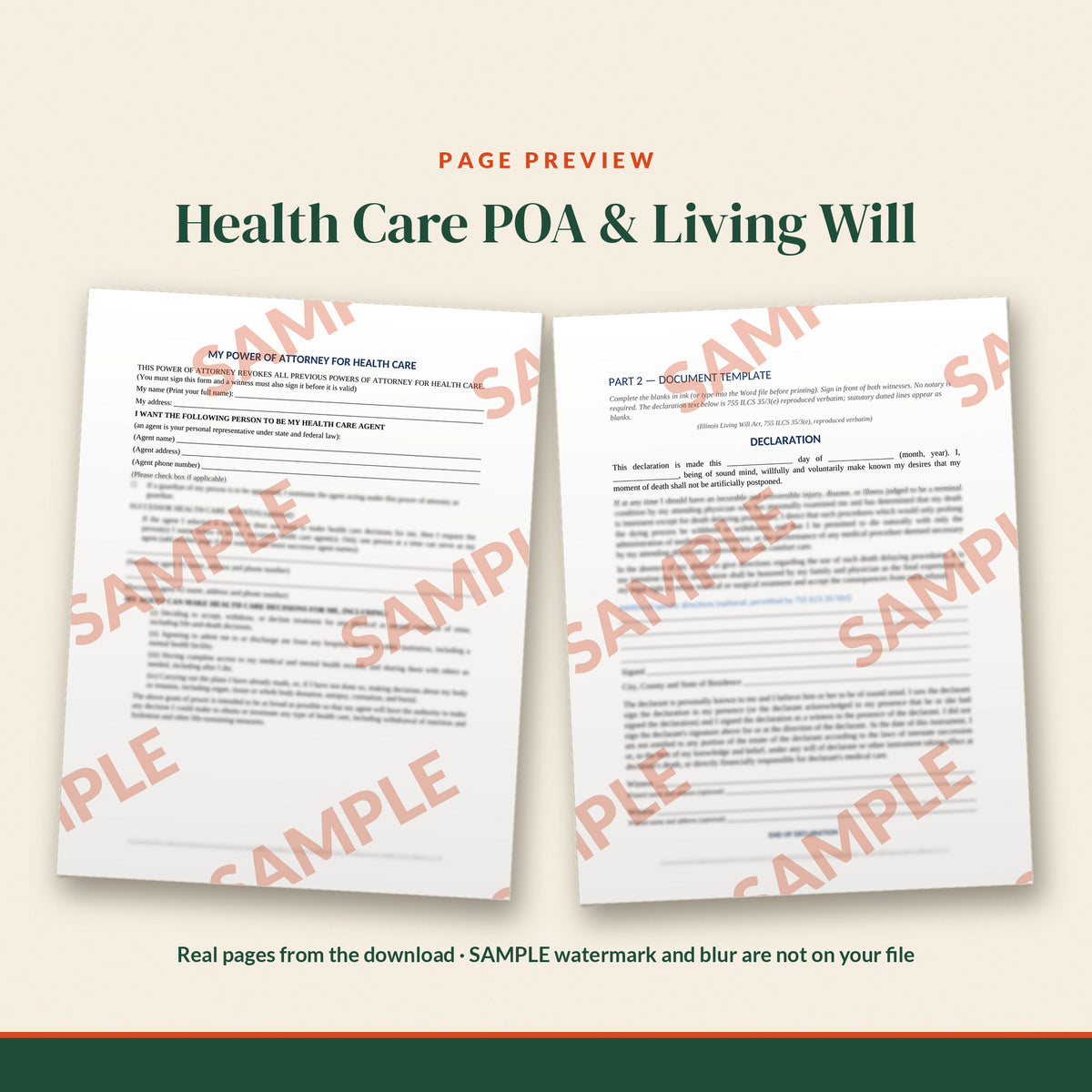 Illinois Healthcare Documents Trio, document preview, page 1