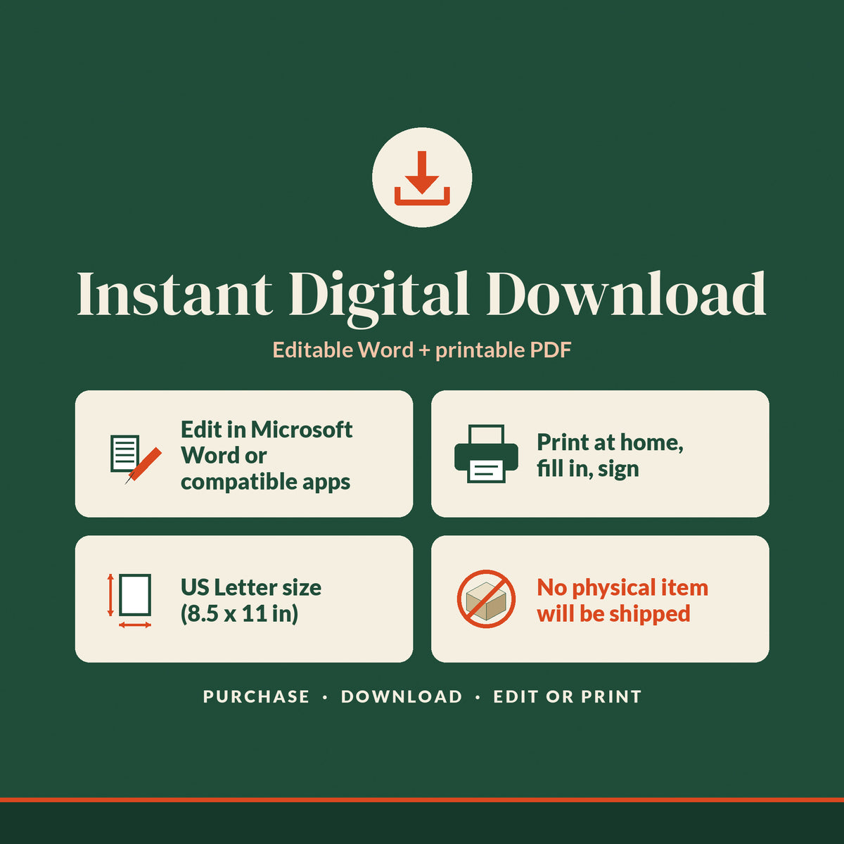 Illinois HIPAA Authorization / Release Template, instant digital download details