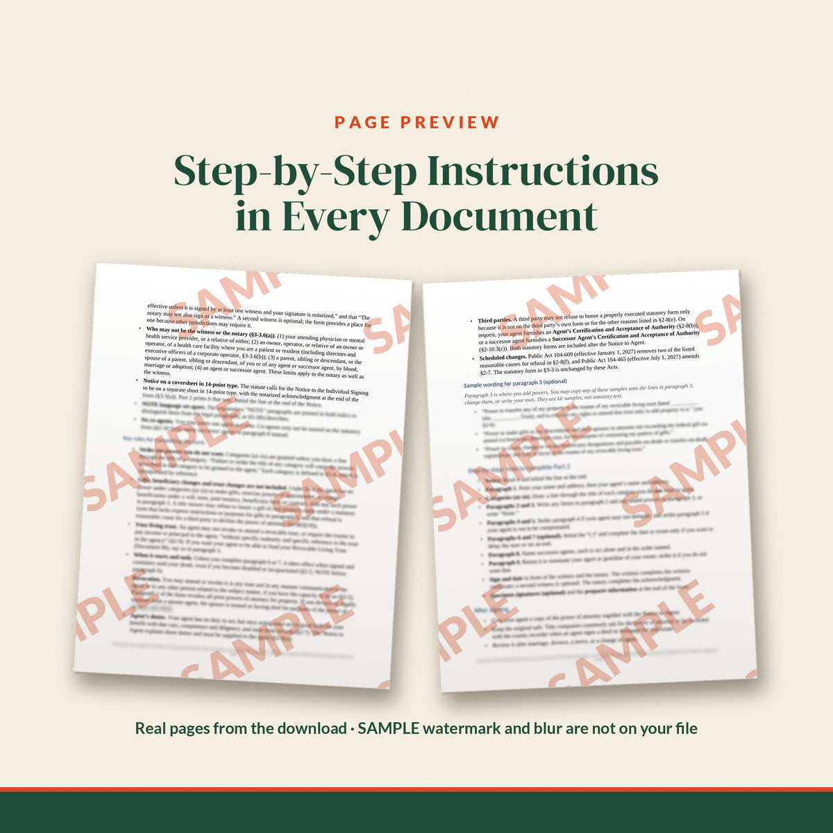 Illinois Statutory Powers of Attorney Kit: Property + Health Care, document preview, page 2