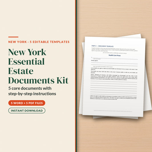New York Essential Estate Documents Kit, cover page