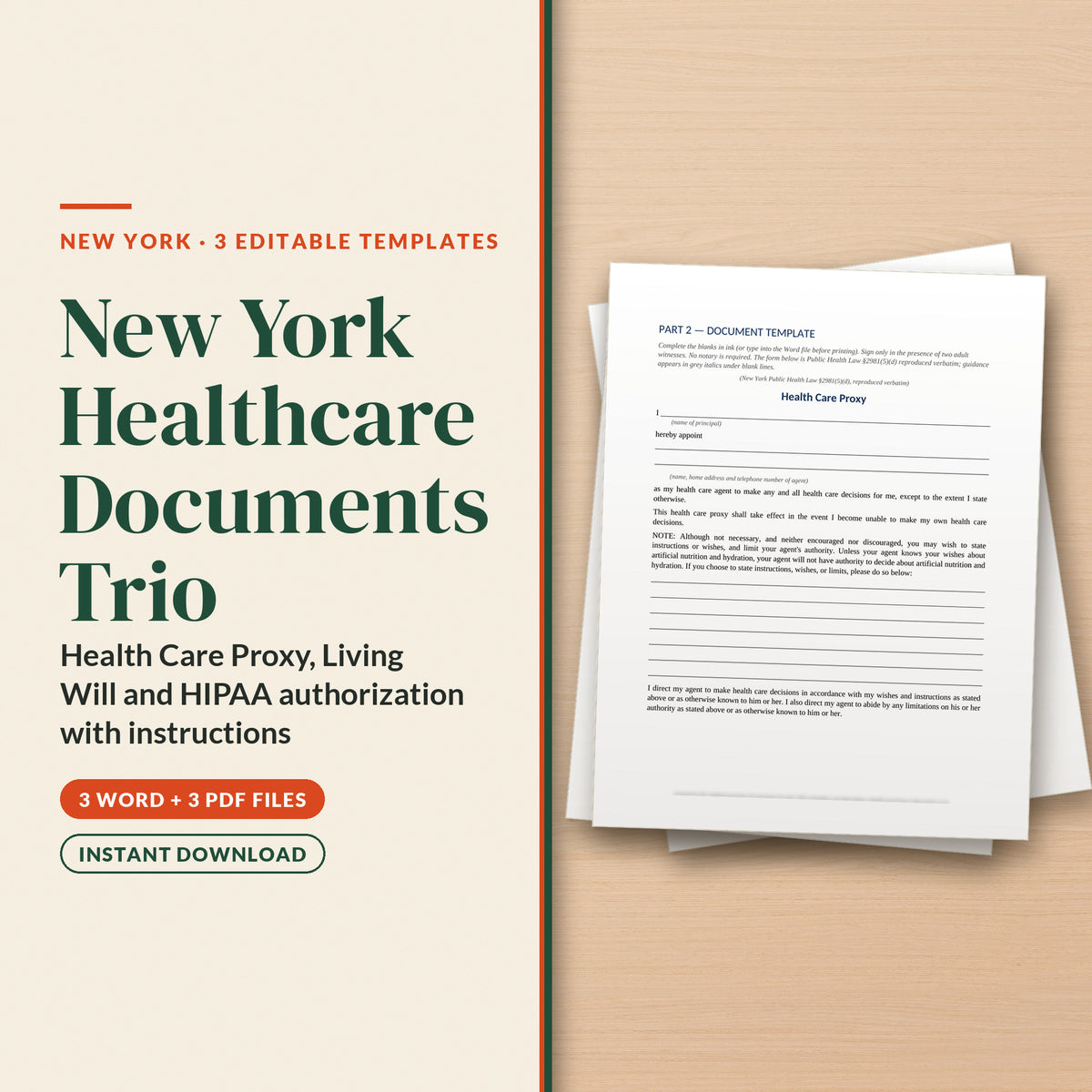 New York Healthcare Documents Trio, cover page