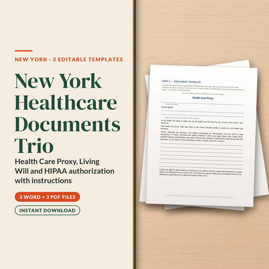 New York Healthcare Documents Trio, cover page