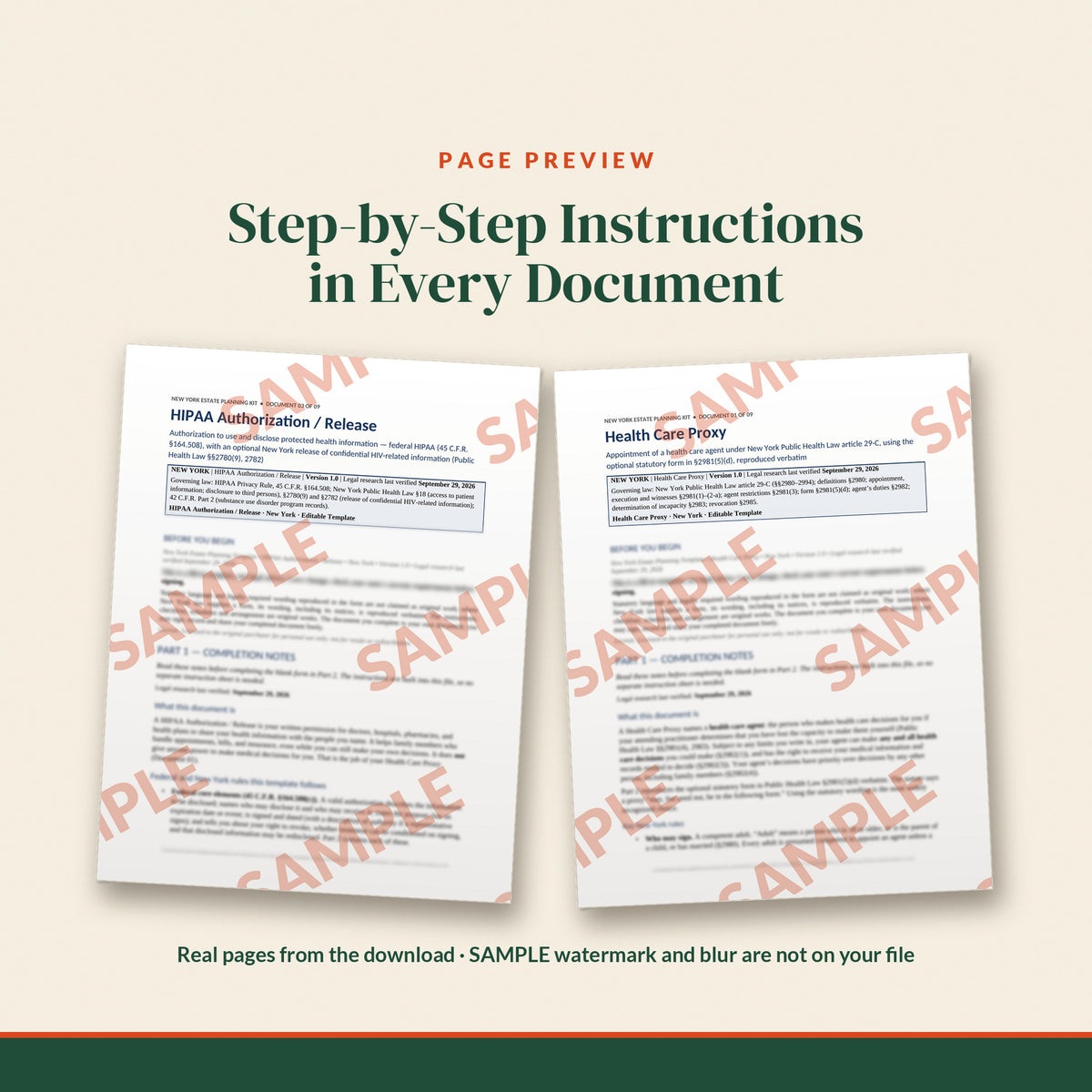 New York Healthcare Documents Trio, document preview, page 2