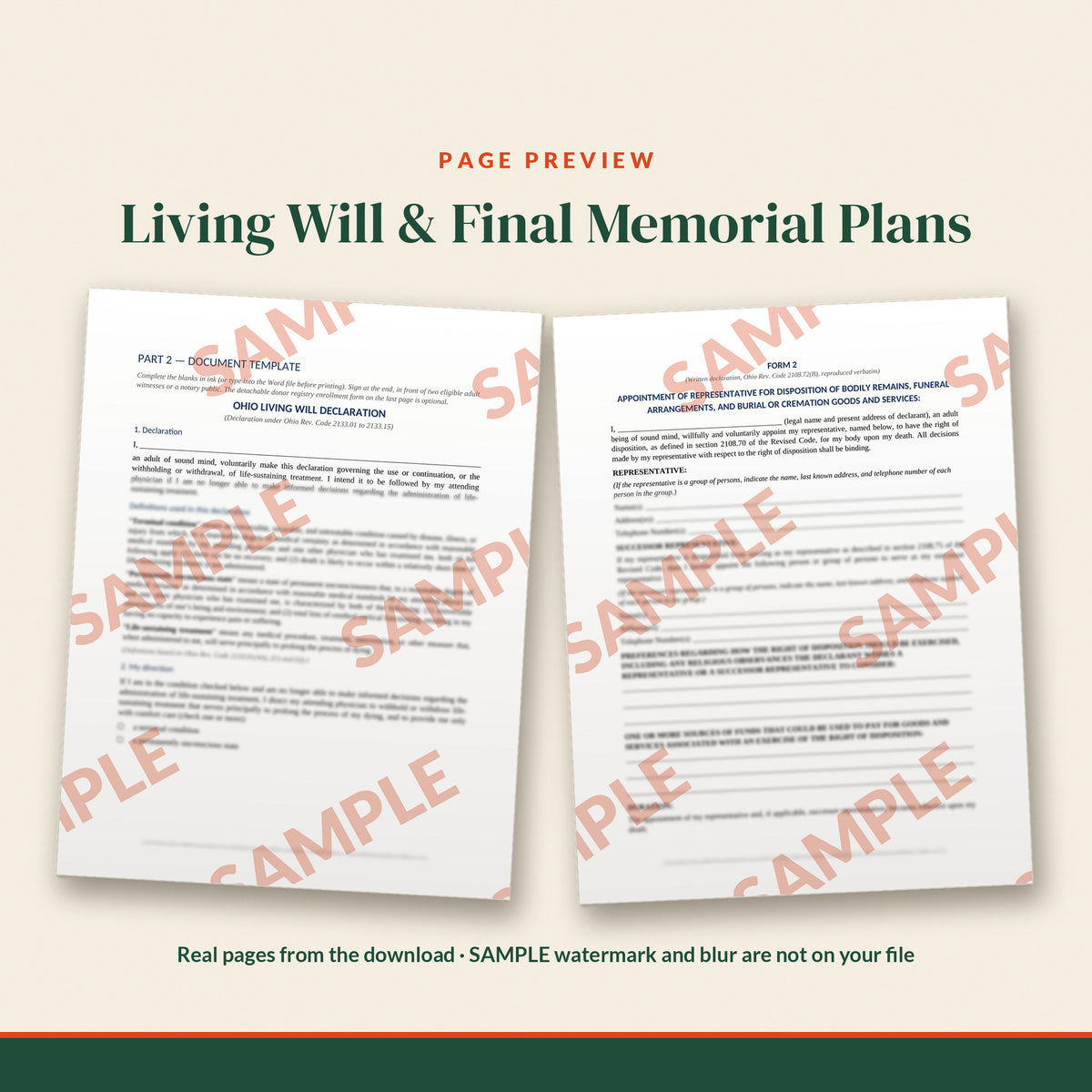 Ohio Essential Estate Documents Kit, document preview, page 2