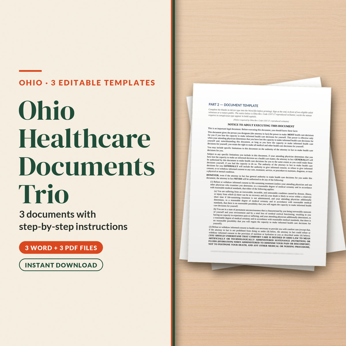 Ohio Healthcare Documents Trio, cover page