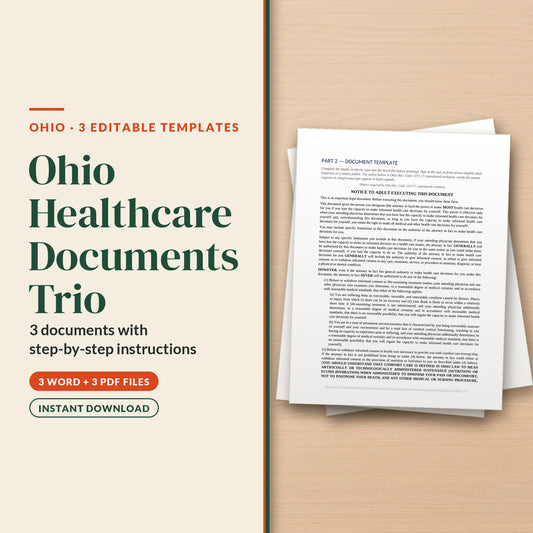 Ohio Healthcare Documents Trio, cover page
