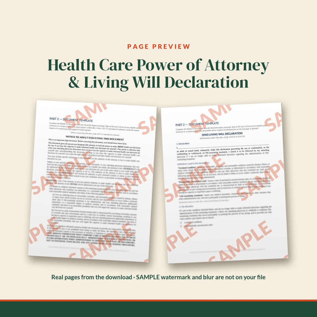 Ohio Healthcare Documents Trio, document preview, page 1