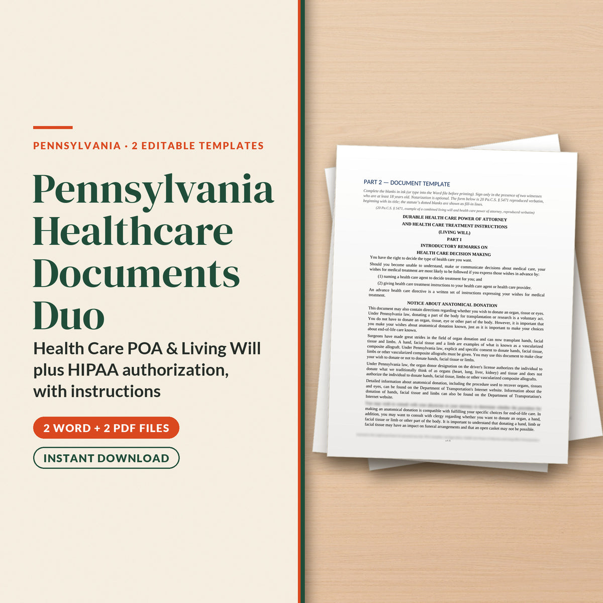 Pennsylvania Healthcare Documents Duo, cover page