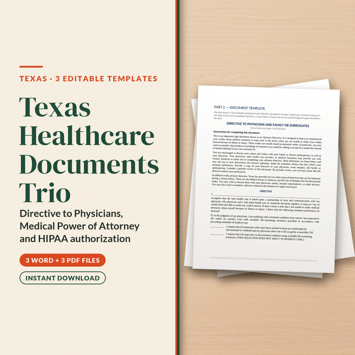 Texas Healthcare Documents Trio, cover page