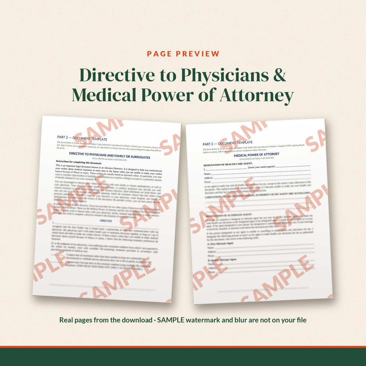 Texas Healthcare Documents Trio, document preview, page 1